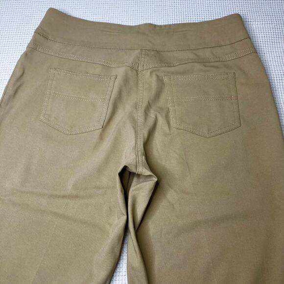 Westbound Petites Pants Womens Khaki SZ 8P Mid-Rise Capri 2 Back Pockets Stretch - Picture 3 of 8